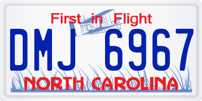 NC license plate DMJ6967