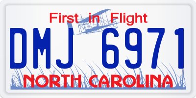 NC license plate DMJ6971