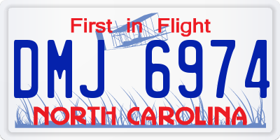 NC license plate DMJ6974