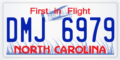 NC license plate DMJ6979