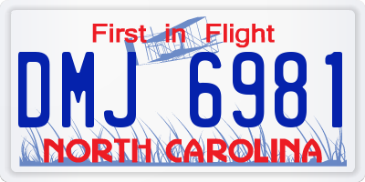 NC license plate DMJ6981