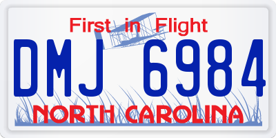 NC license plate DMJ6984