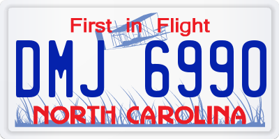 NC license plate DMJ6990