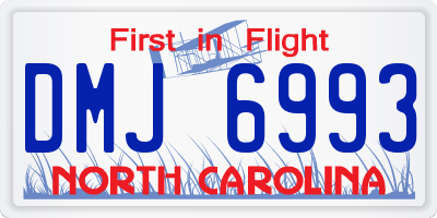 NC license plate DMJ6993