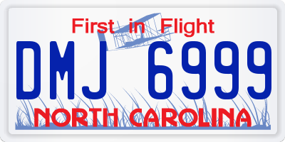 NC license plate DMJ6999