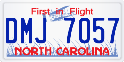 NC license plate DMJ7057