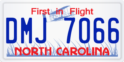 NC license plate DMJ7066