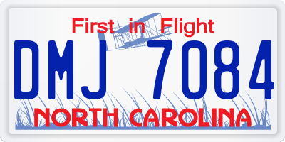 NC license plate DMJ7084