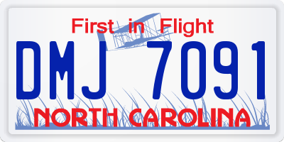 NC license plate DMJ7091