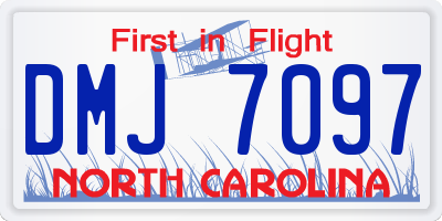 NC license plate DMJ7097