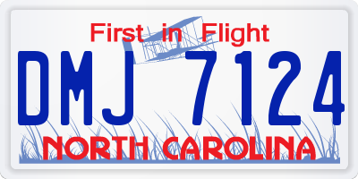 NC license plate DMJ7124