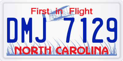 NC license plate DMJ7129