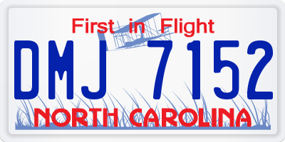 NC license plate DMJ7152