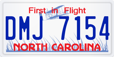 NC license plate DMJ7154