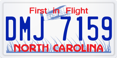 NC license plate DMJ7159