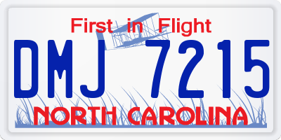 NC license plate DMJ7215