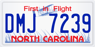 NC license plate DMJ7239