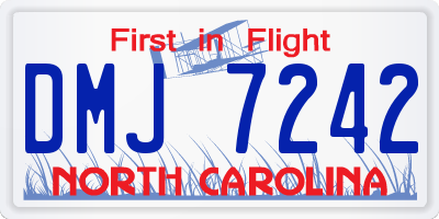 NC license plate DMJ7242