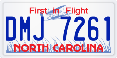 NC license plate DMJ7261