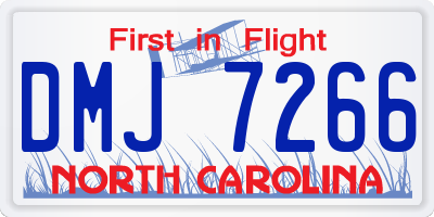 NC license plate DMJ7266