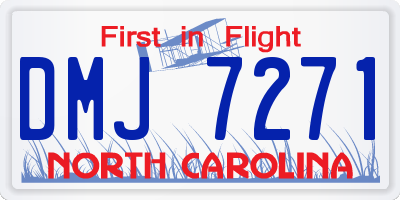NC license plate DMJ7271