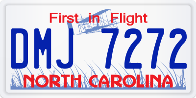 NC license plate DMJ7272