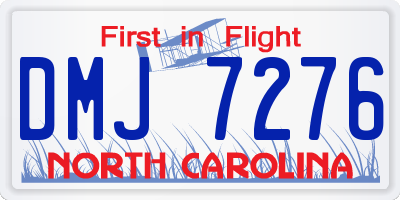 NC license plate DMJ7276