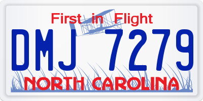 NC license plate DMJ7279