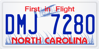 NC license plate DMJ7280
