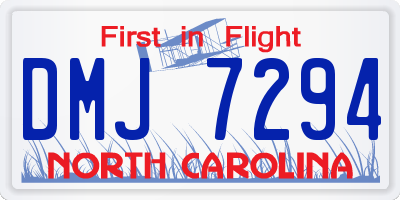 NC license plate DMJ7294