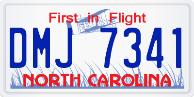 NC license plate DMJ7341