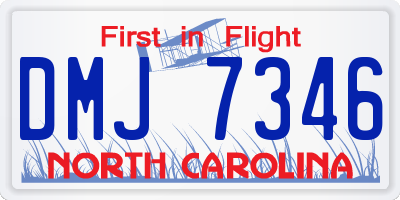 NC license plate DMJ7346