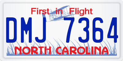 NC license plate DMJ7364