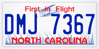 NC license plate DMJ7367