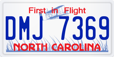 NC license plate DMJ7369