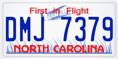 NC license plate DMJ7379