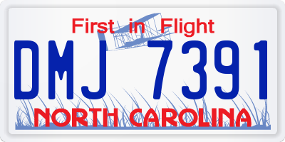 NC license plate DMJ7391
