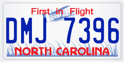 NC license plate DMJ7396