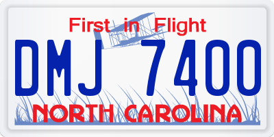 NC license plate DMJ7400