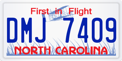 NC license plate DMJ7409