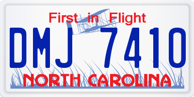 NC license plate DMJ7410