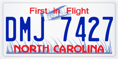 NC license plate DMJ7427
