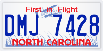 NC license plate DMJ7428