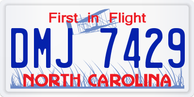 NC license plate DMJ7429