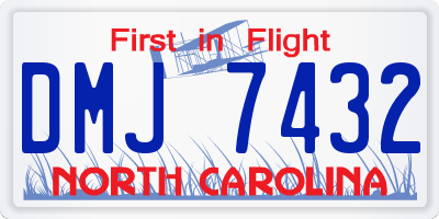 NC license plate DMJ7432