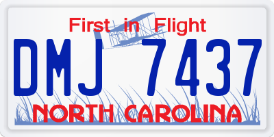 NC license plate DMJ7437