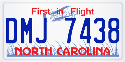 NC license plate DMJ7438