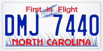 NC license plate DMJ7440
