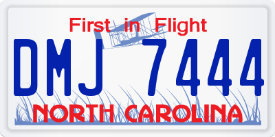 NC license plate DMJ7444