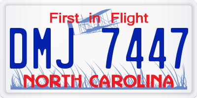 NC license plate DMJ7447